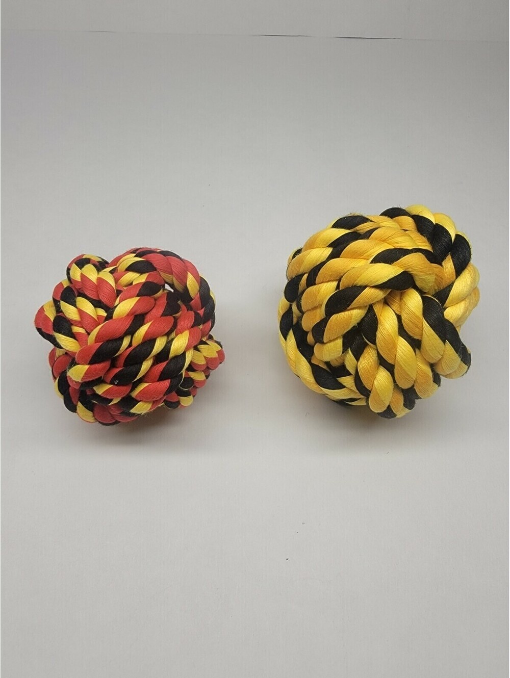 2PCS Colorful Rope chew Ball Dog Bite Toy Chew Puppy play